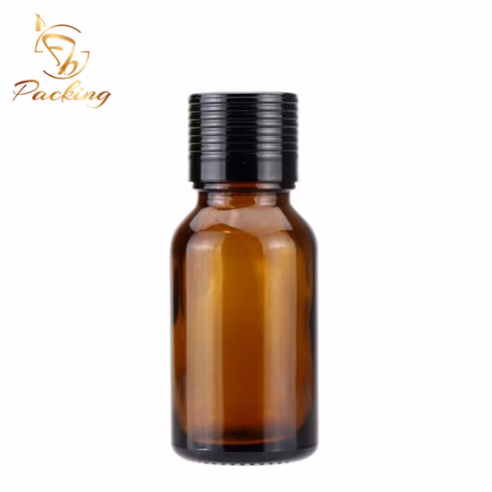 高光沢琥珀化粧品 15 ml ガラスボトル (スポイト付き)