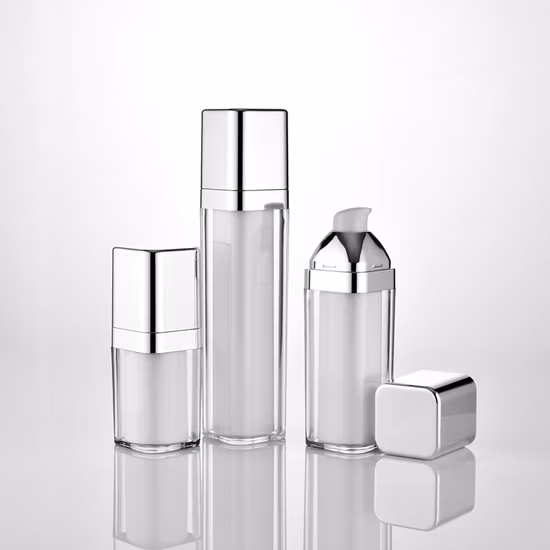 Custom Color Double Wall Airless Separate Sunscreen Foundation Liquid Packaging Ltion Bottle