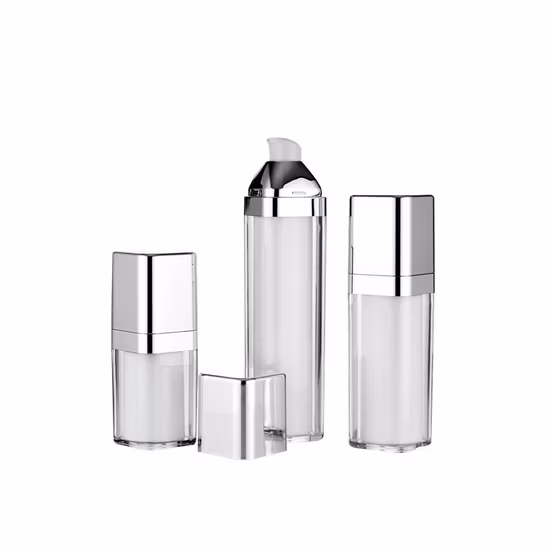Custom Color Double Wall Airless Separate Sunscreen Foundation Liquid Packaging Ltion Bottle