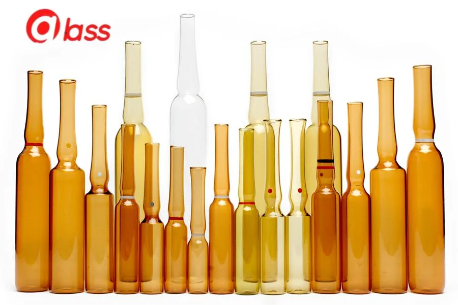 ISO Standard Size 2ml Glass Medical Amber Bottles Ampoule Vials Tubular