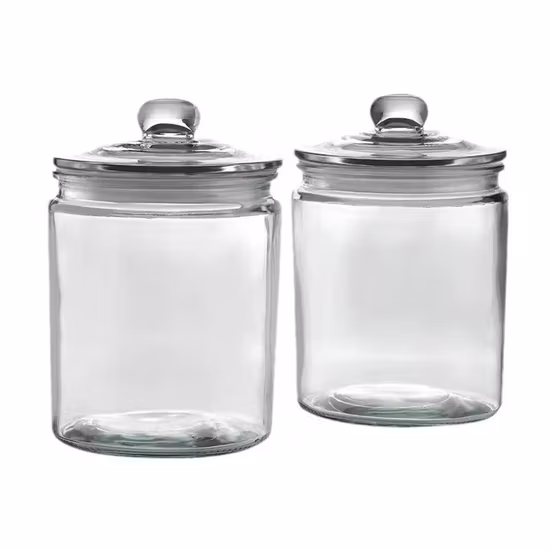 1L 2L 4L 6L 気密蓋付き卸売ガラス収納ビスケットクッキージャー