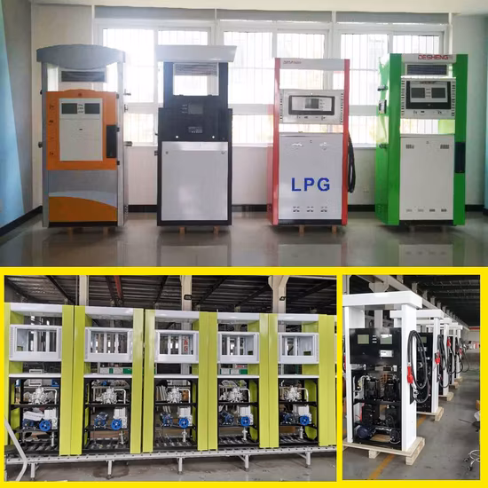 ガソリンスタンドの工場供給ダブルノズル燃料ディスペンサーポンプ