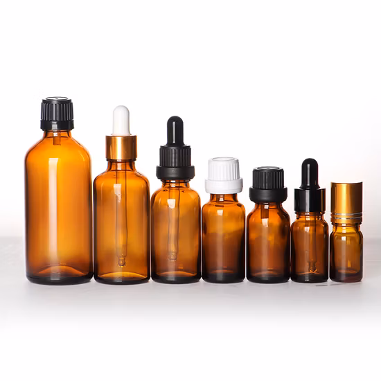 3ml 10ml グラデーショングリーンガラスエッセンシャルオイルドロッパーボトル